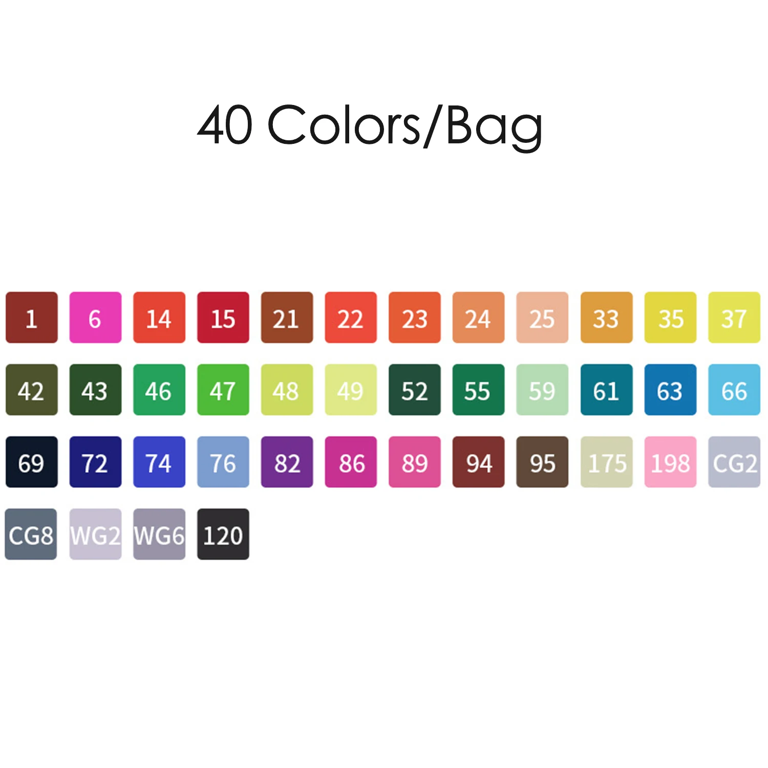 12-80 Colors/Bag Art Marker Alcohol Felt Pen Dual Tips Manga