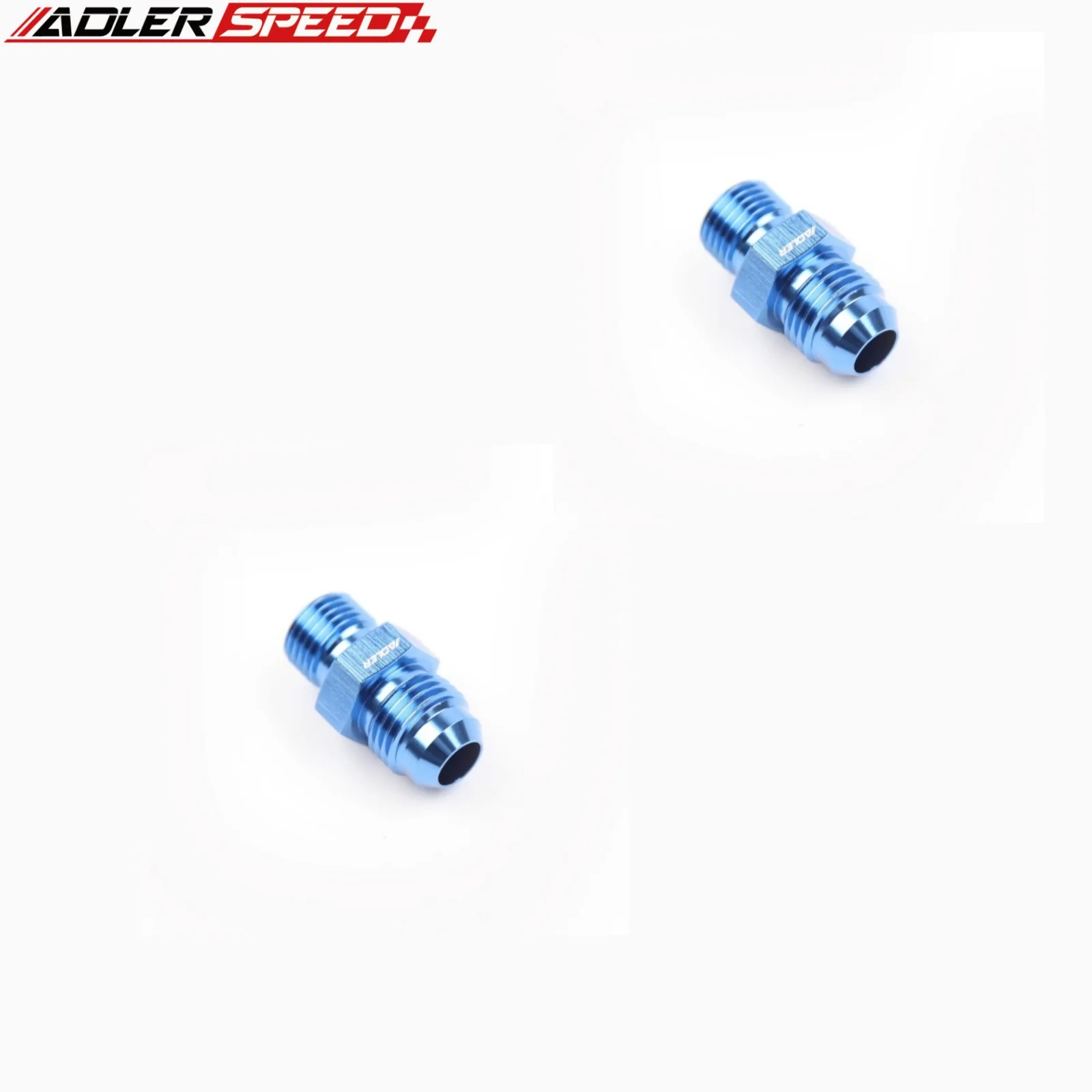 ADLERSPEED 2개 -6AN AN6 JIC 수형 플레어에서 1/2 x 20 UNF 연료 호스 피팅 어댑터 블루