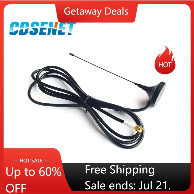 SMA Male 433MHz Wifi uhf Antenna TX433-XPL-100 3.5dBi high gain magnet base 433M sucker antennas for Communications 4Pcs wifi antenna
