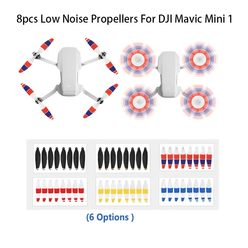 

Пропеллеры 4726F легкие, 4 пары, складные, шумовые аксессуары для дрона DJI Mavic Mini 1, 8 шт.