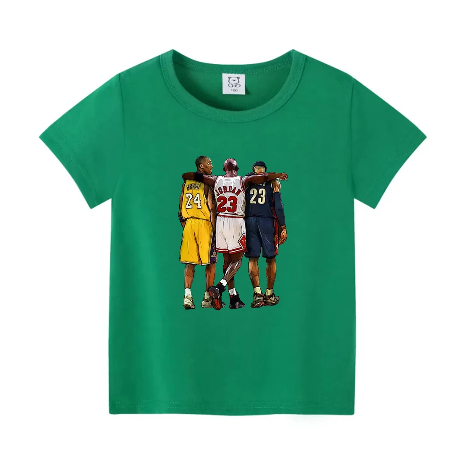 New Summer Basketball Print Tee Tops, Boy's Round Neck Casual Short Sleeve Comfortable Soft Versatile Kid T-shirt 2