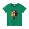 New Summer Basketball Print Tee Tops, Boy's Round Neck Casual Short Sleeve Comfortable Soft Versatile Kid T-shirt 2