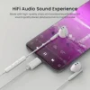 HIfi Headphones For Apple iPhone 15 Pro Max Half-in-Ear With Microphone Wired Earphone For Samsung Huawei Xiaomi USB-C Earphones 4