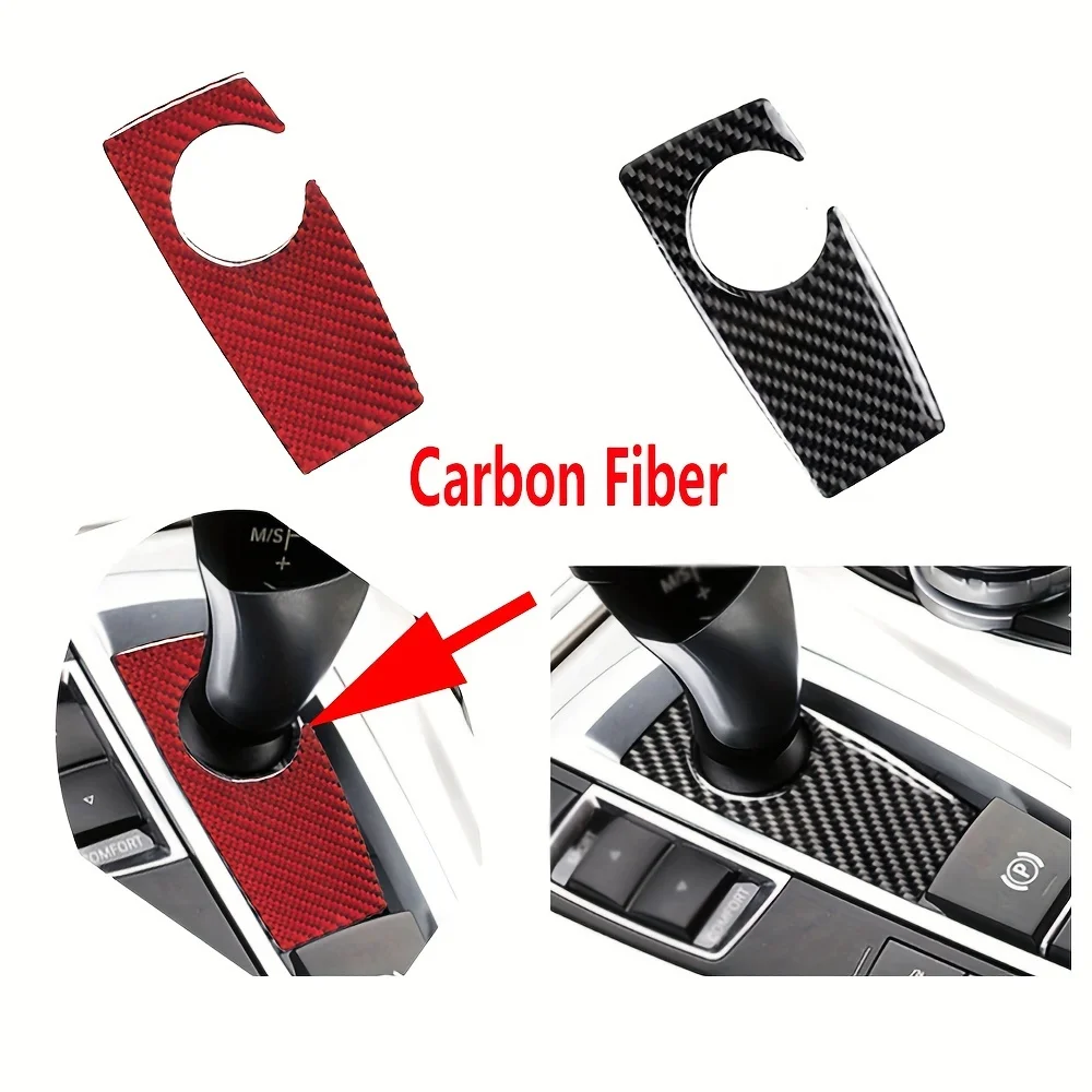 

Real Carbon Fiber Gear Shift Panel Shifter Base Gearbox Trim Sticker Modify Car Accessories For BMW F07 F10 F25 F26 5 Series