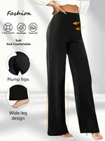 High Waist Booty Lifting Wideleg Women Casual Work Pants Comfortable Stretchy Fabric Elegant Commuter Style Wide Leg Trousers - Image 5