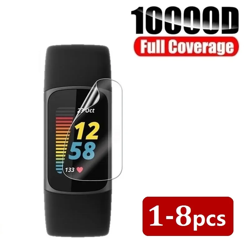 Fitbit Charge 6 5 4 3 2 용 하이드로 겔 필름 Fitbit Charge 6 5 4 3 2 보호 필름 호일 용 화면 보호 필름