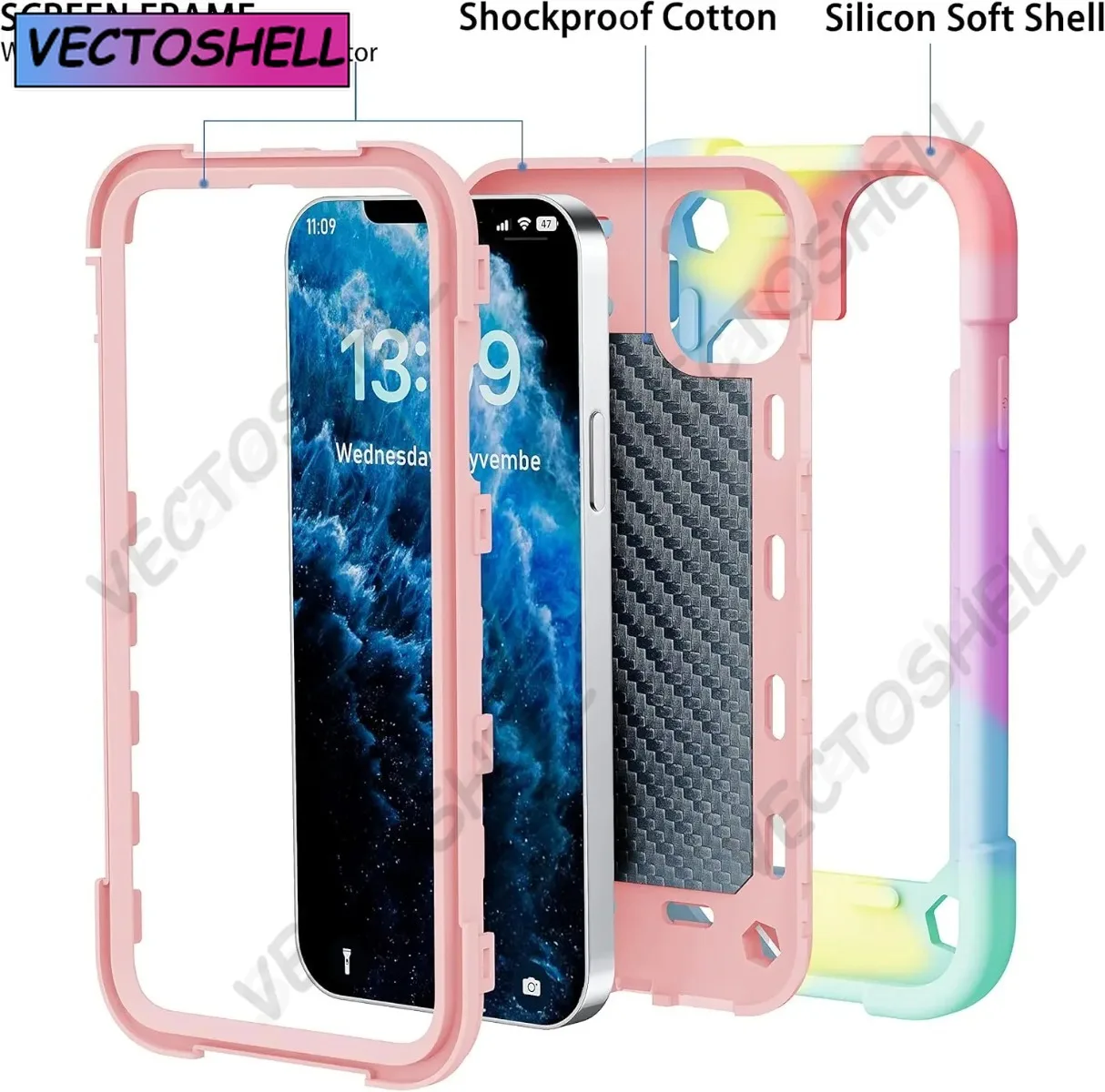 Luxury Heavy Duty Ring Holder Lanyard Phone Case - Armor Cover