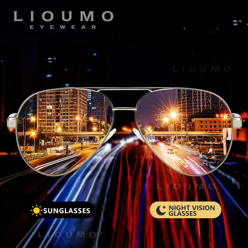 High Quality Day Night Vision Glasses For Driving Pilot Sunglasses