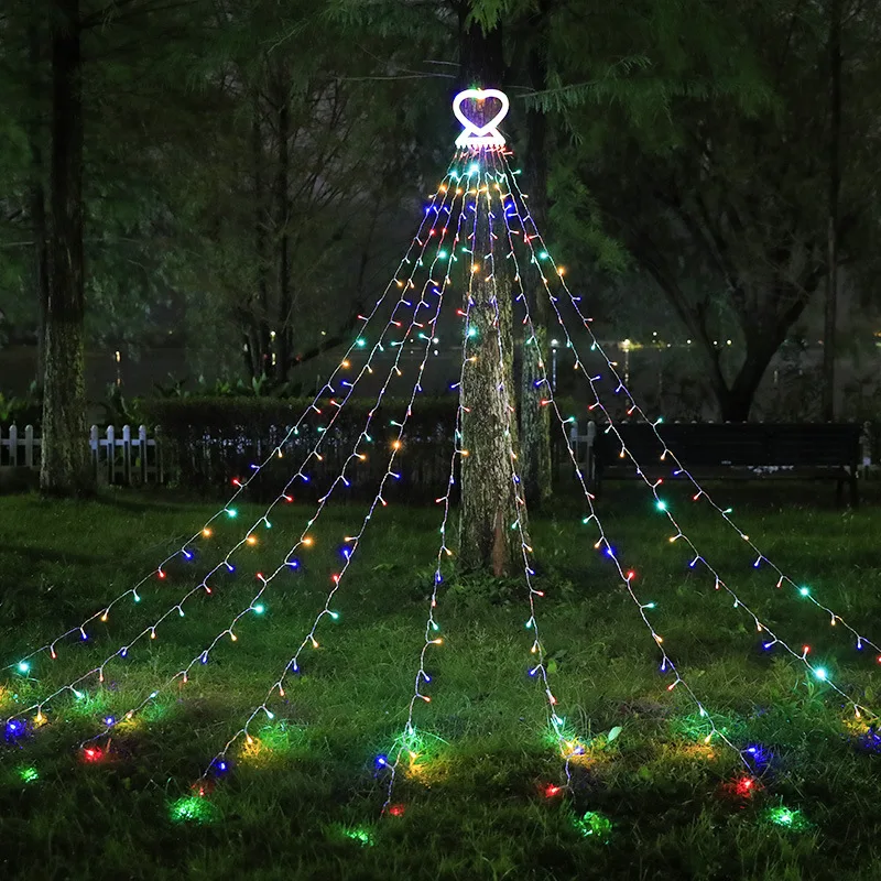 Cachoeira Natal, Lindas decoração árvore Natal, 2m Magnífica Árvore Natal  Decoração Luz 8 Modos para Árvore Casamento Jardim Varanda Decoração