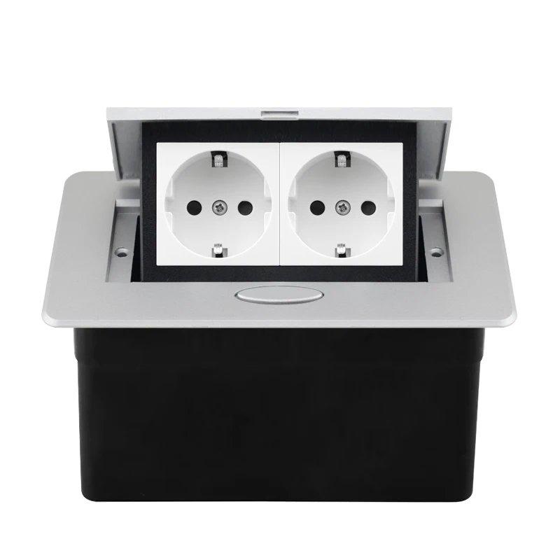 Desktop Power Socket with Dual USB and Type-C Interface, 220V Pop-Up Hidden EU Socket