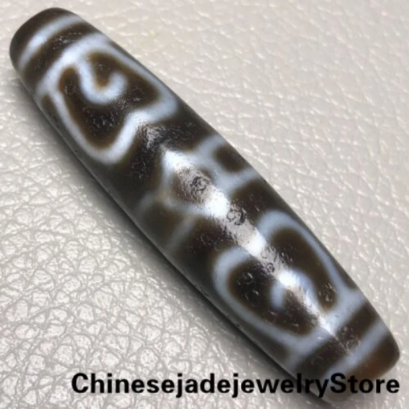 

Ancient Tibetan DZI Beads Old Agate Lotus Master Hat Totem Amulet Pendant GZI