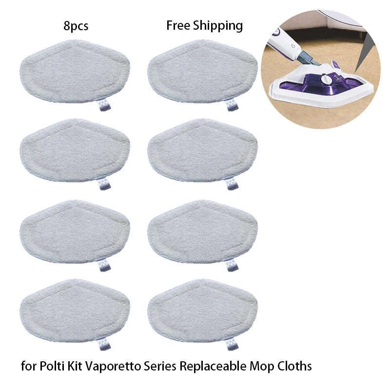 8 Pezzi Polti Steam Mop Panni Per Polti Kit Vaporetto Paeu0332 Steam Aspirapolvere Microfibra Mop Pad Parti Di Ricambio