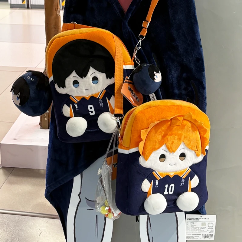 Autentico Haikyuu!! Borsa a Tracolla Hinata Shoyo Itabag con Personaggio Anime Tobio Kageyama, Borsa Capiente per Pendolari e Stoccaggio