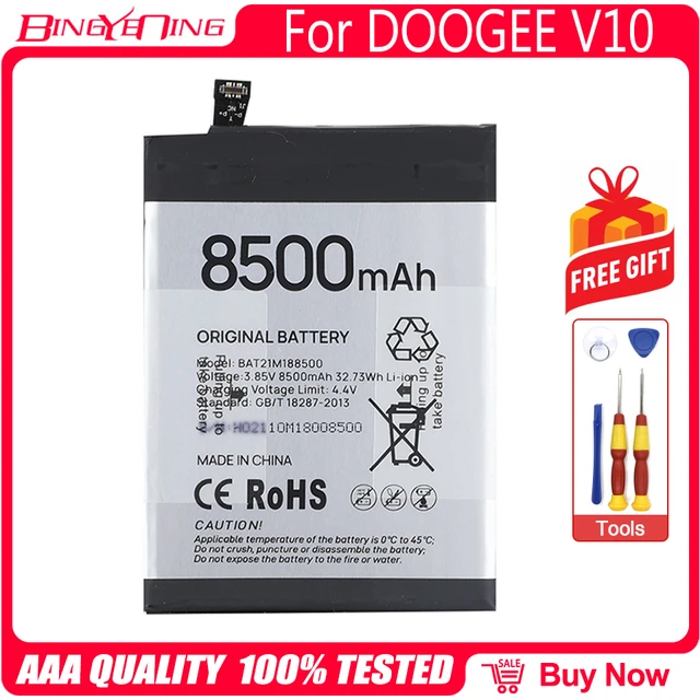 New Original BAT21M188500 Battery 8500mAh For DOOGEE V10 V11 Mobile Phone  Bateria