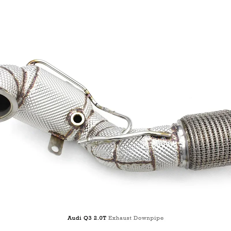 Section High flow Pipes branch downpipe Exhaust Pipe with for Q3 2.0T -