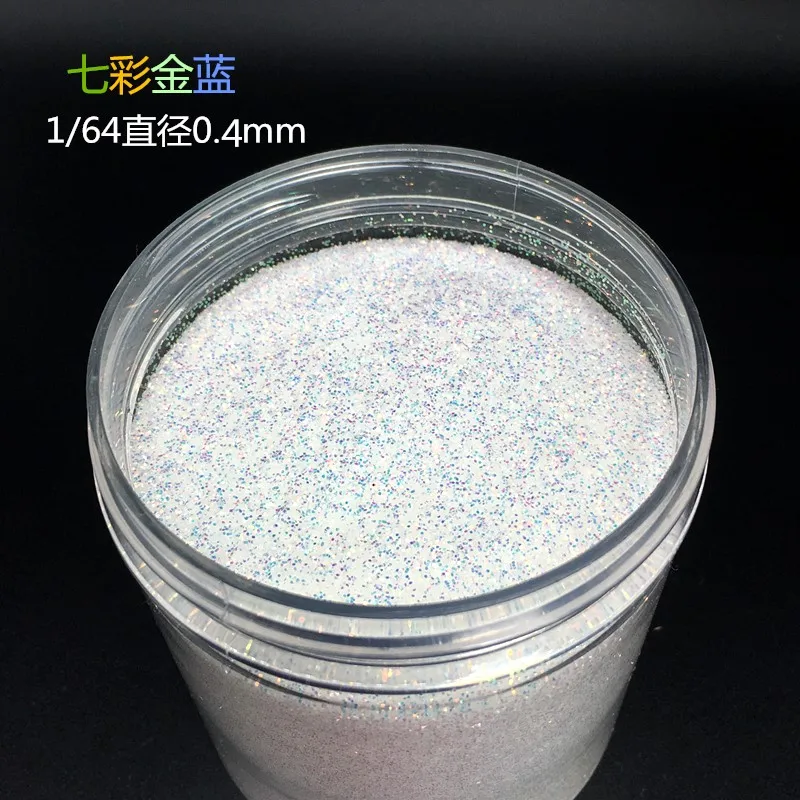 Holographic 0.2mm 0.4mm 1mm AB White Nail Glitters Powder Holo Nail Pigment Powder DIY 3 Color 10ml