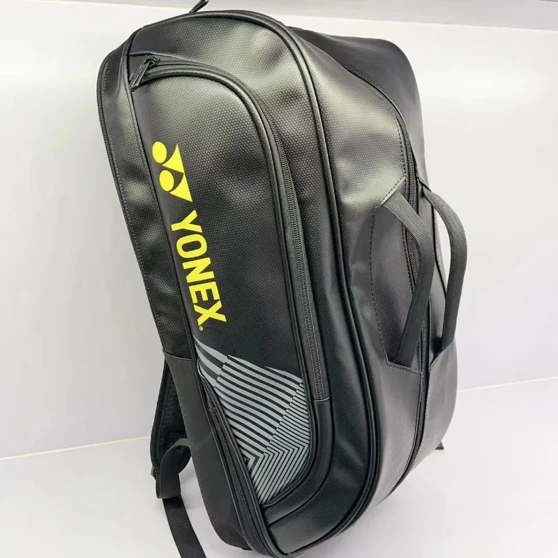 YONEX High Quality Badminton Racket Sports Backpack Leather Tennis Shoulder Bag Multifunctional Fit 4-6 Pieces Racket Backpack 6