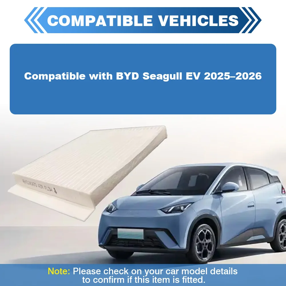 Filtro Aria Abitacolo di Ricambio per BYD Seagull EV 2025 2026, Accessori Auto