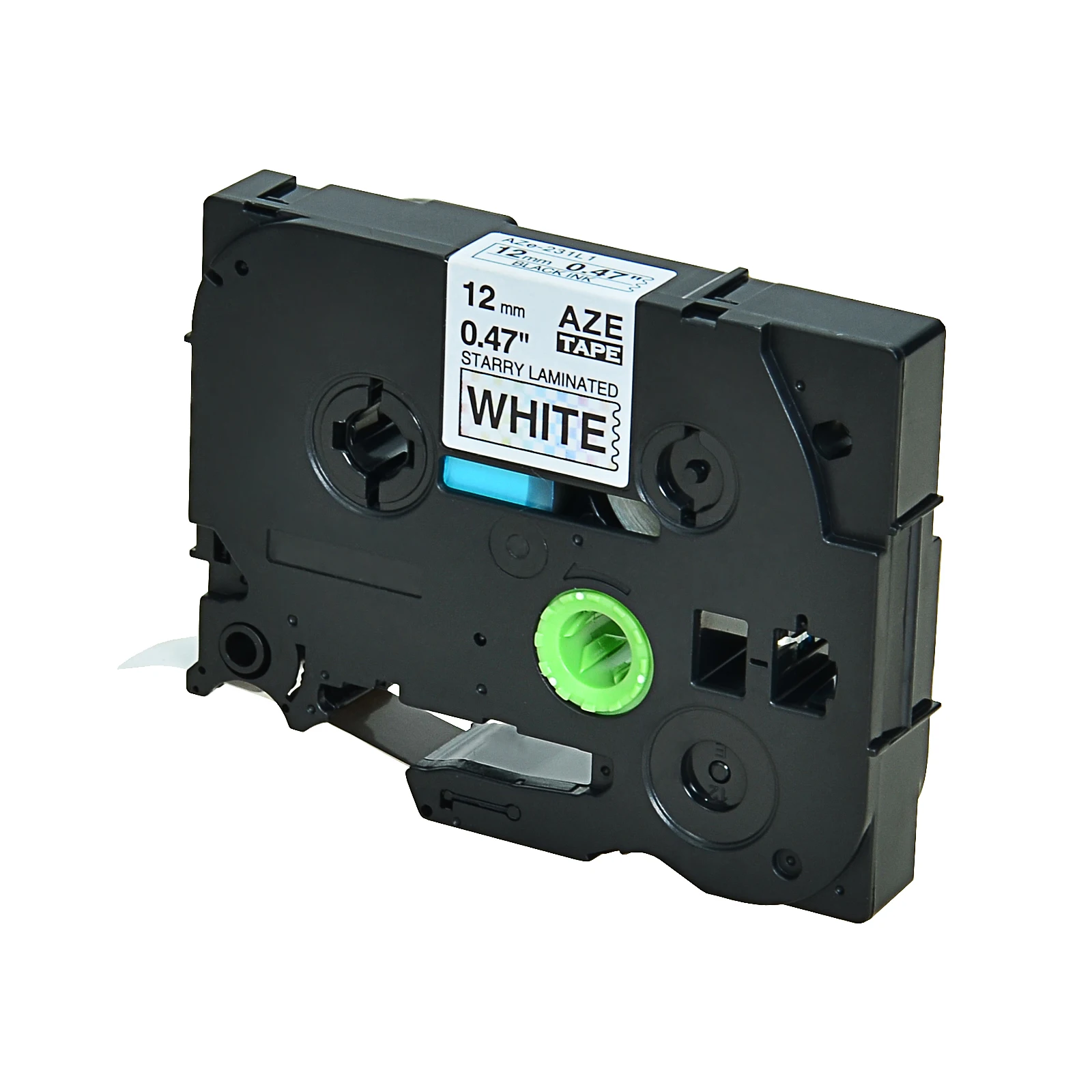 4 Stück laminierter schwarzer Druck auf weißem 0.47 "Etiketten band 12mm x 8m kompatibel für Brother Label maker 1/2" TZe-231 tze231 Tz-231 – Detail 6
