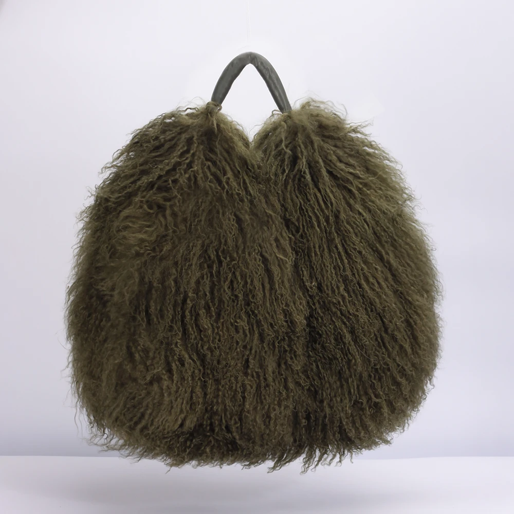Borsa Donna In Vera Pelliccia Di Agnello Mongolo – Tracolla Media Multicolor, Perfetta Per Matrimoni E Feste