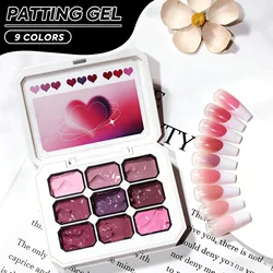 Vibrant Pink Gradient Nail Gel - High Saturation Creative DIY Nail Polish (01)