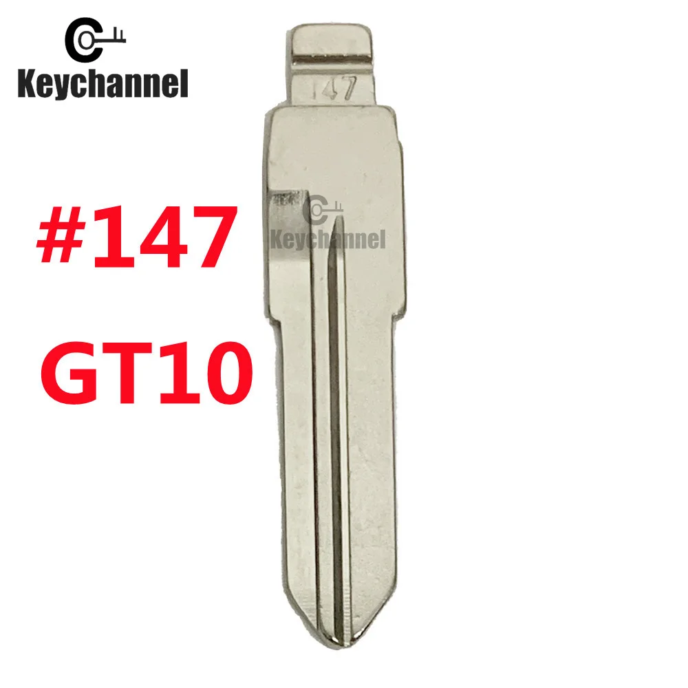 Keychannel 10PCS #147 Blade Universal Car Key Blade GT10 Replacement Blank for KEYDIY KD VVDI Xhorse for IVECO Locksmith Tool