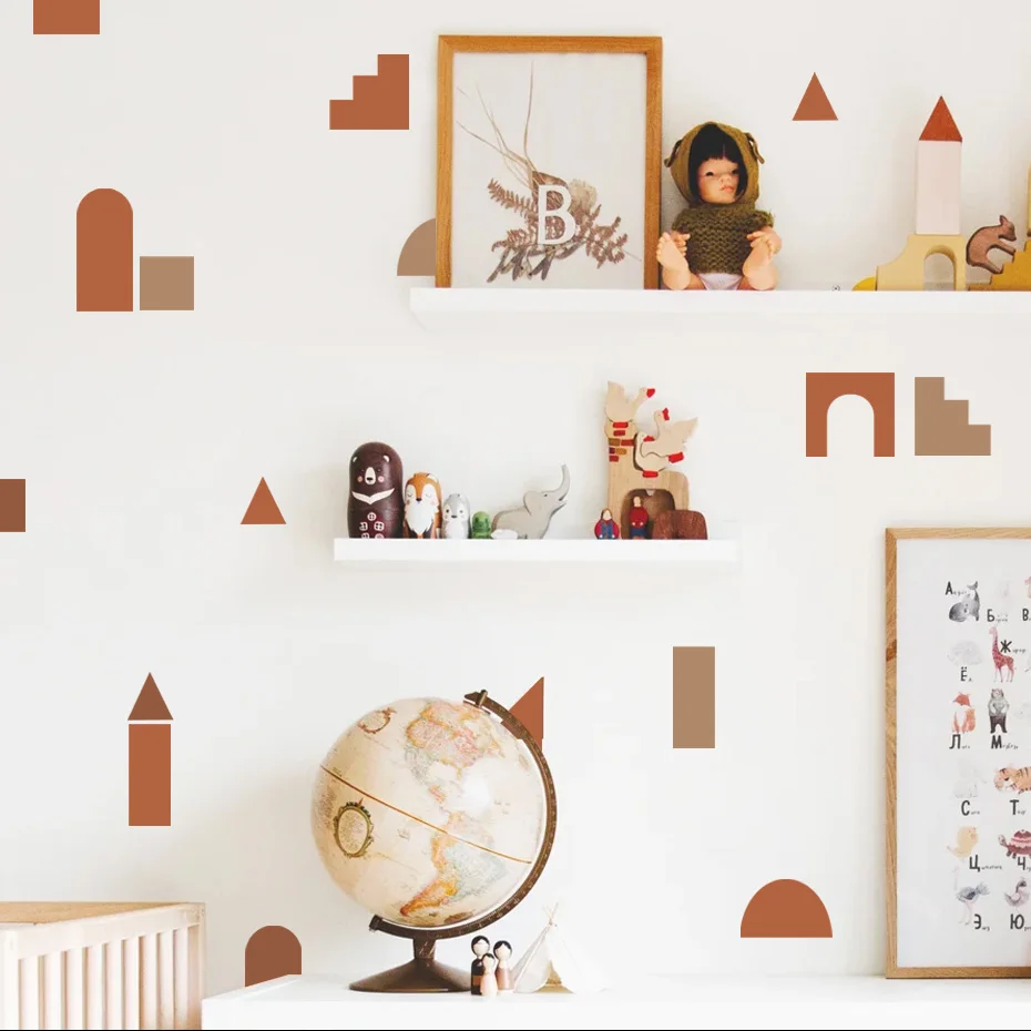 

Boho Geometric Abstract Wall Sticker Mural Removable Vinyl DIY Wall Decals Nursery Kids Boys Bedroom Interior Home Decoration