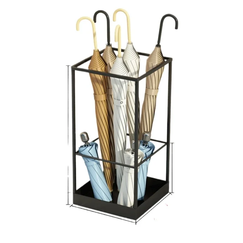 Office Commercial Corridor Umbrella Bucket Water Collection Rack Home Door Simple Iron Art Anti-rust Umbrella Storage Rack