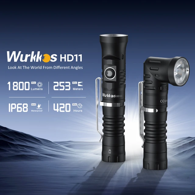 Wurkkos FC11 充電式LED懐中電灯 最大1300ルーメン 高90CR Amazon.co.jp: Wurkkos FC11 懐中電灯 LED 小型 軽量 強力 明る