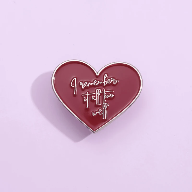 

Funny Song Red Heart Enamel Pins Backpack Clothes Collar Hat Brooches Lapel Pin Jewelry Badge Gift for Music Lovers Friends