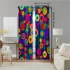 2Pcs Boho Chic Geometric Window Curtain Rod Pocket Polyester Material Drapes For Bedroom And Various Rooms Contemporary Style 4