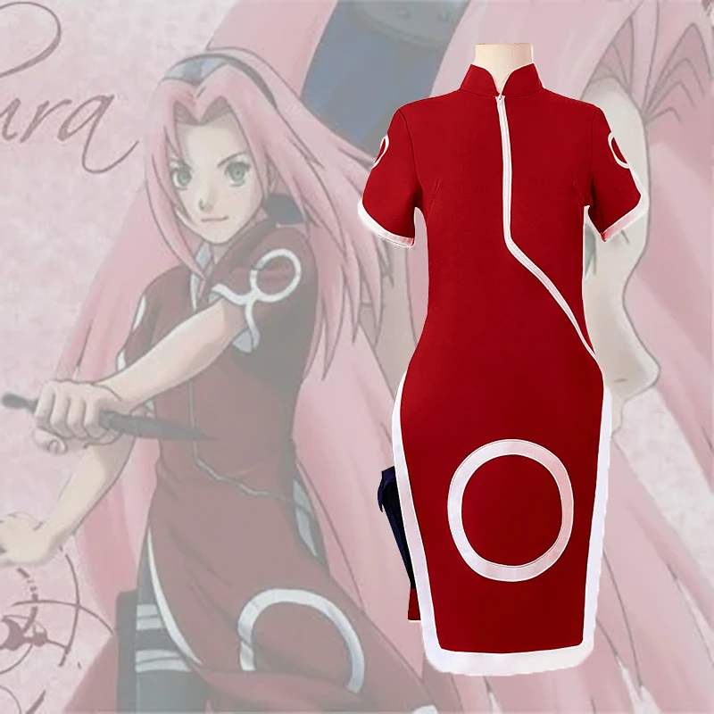 Anime cosplay Haruno Sakura 1st Halloween Cosplay Costume