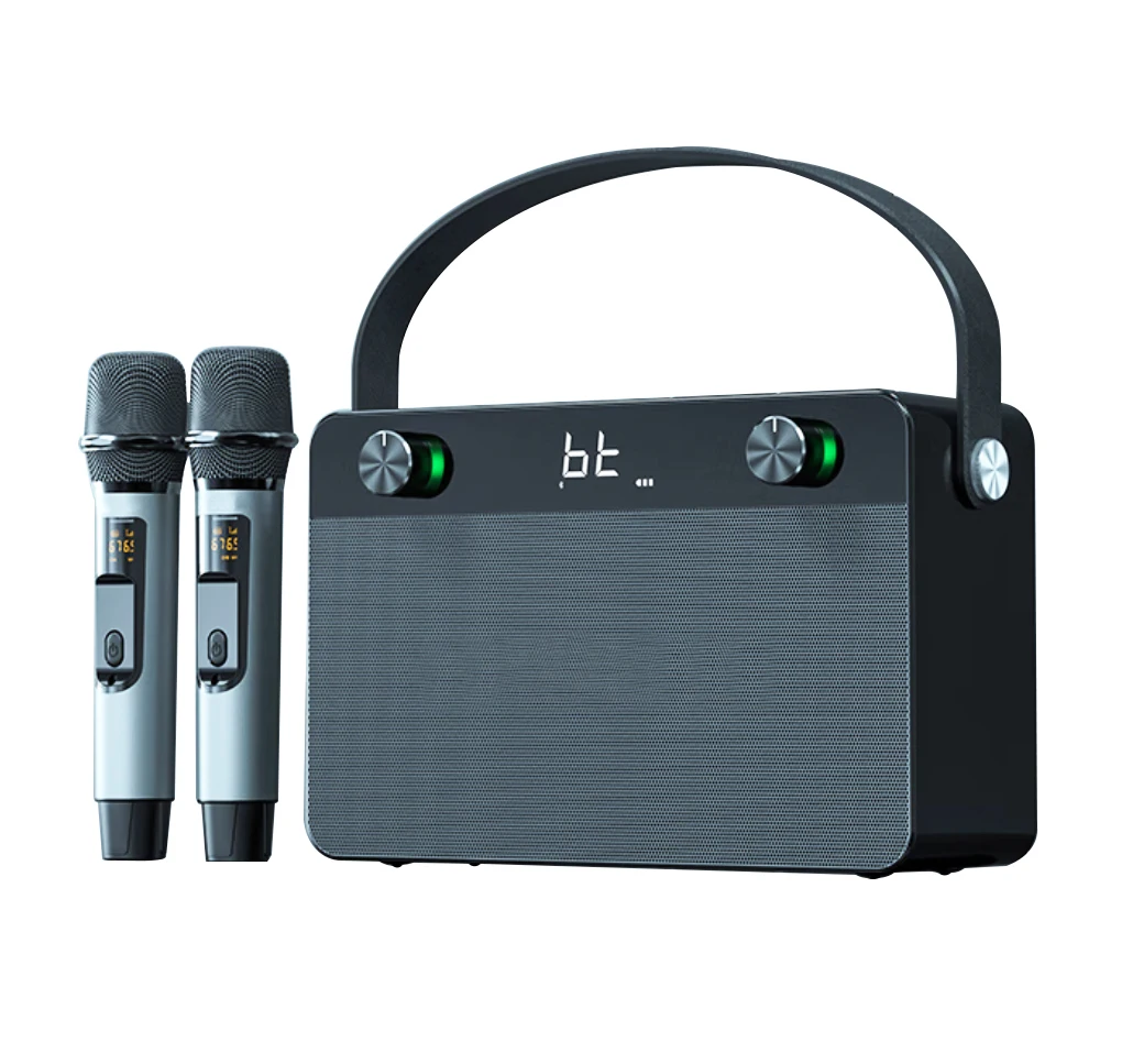 

Luxury 120W DSP Sound Portable Handle Optical Coaxial input Karaoke Microphone Bluetooths Home Professional Audio Speaker
