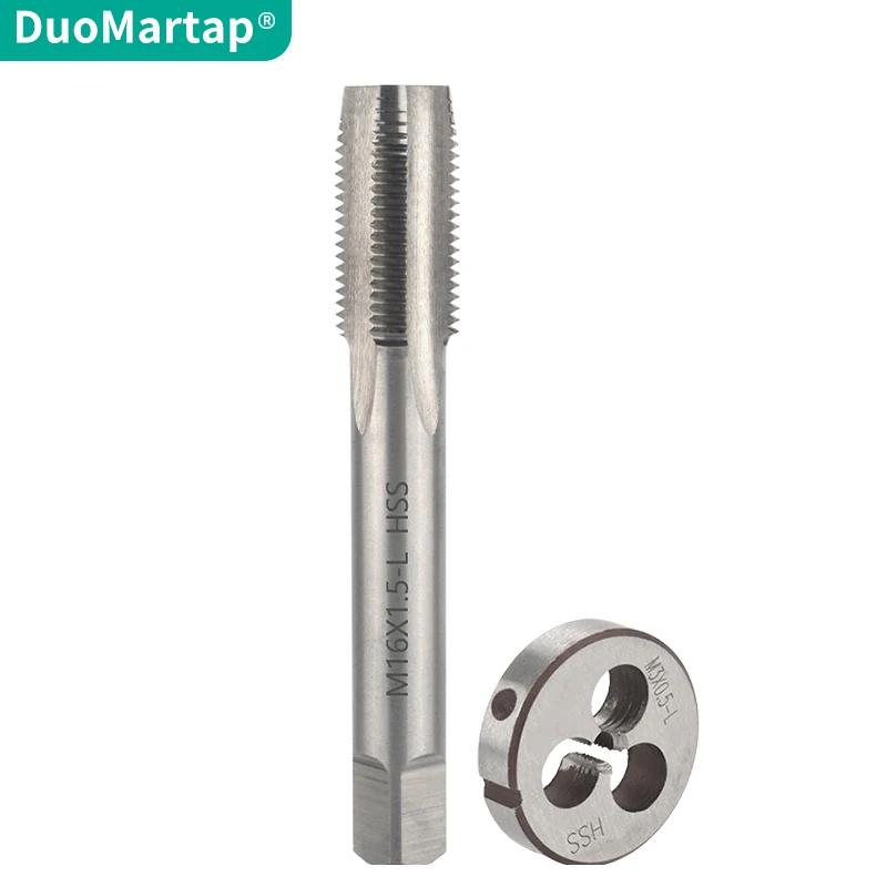 1세트 HSS 6542 좌핸드 메트릭 나사탭 및 다이 세트 나사탭 다이 M22-M25 X1.0/1.5/2.0/2.5 태핑 및 수리 도구
