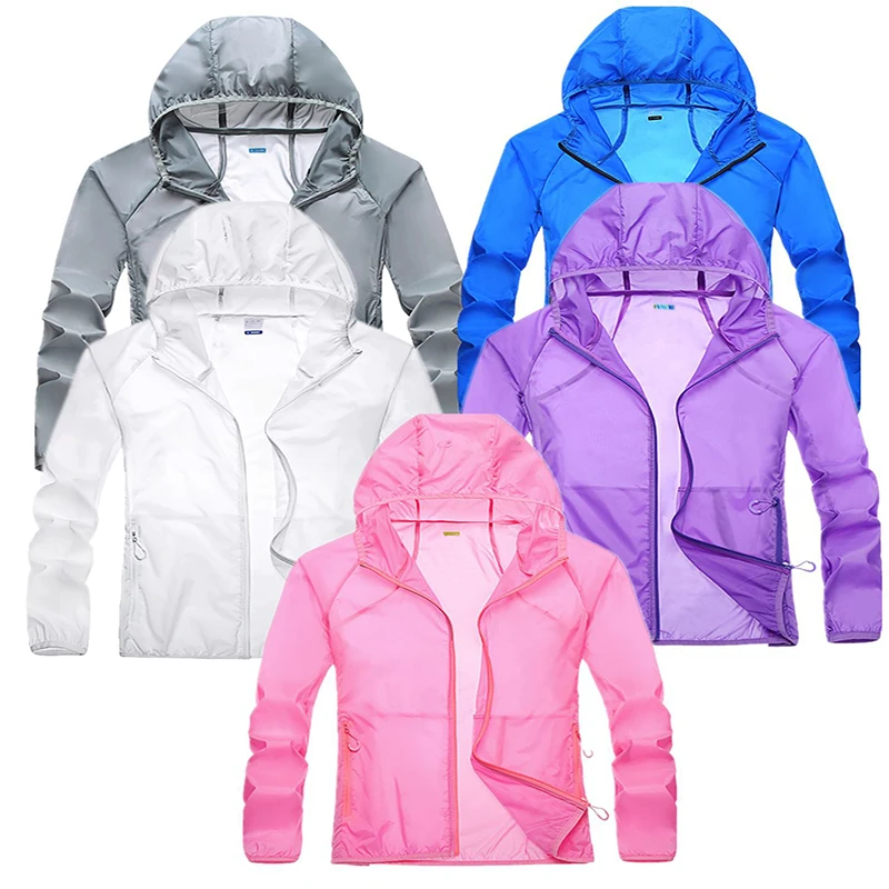 

C2 Quick-Drying Waterproof Raincoat Fishing Coat Unisex Outdoor Sun Protection Jackets Lightweight Breathable Women Windbreaker