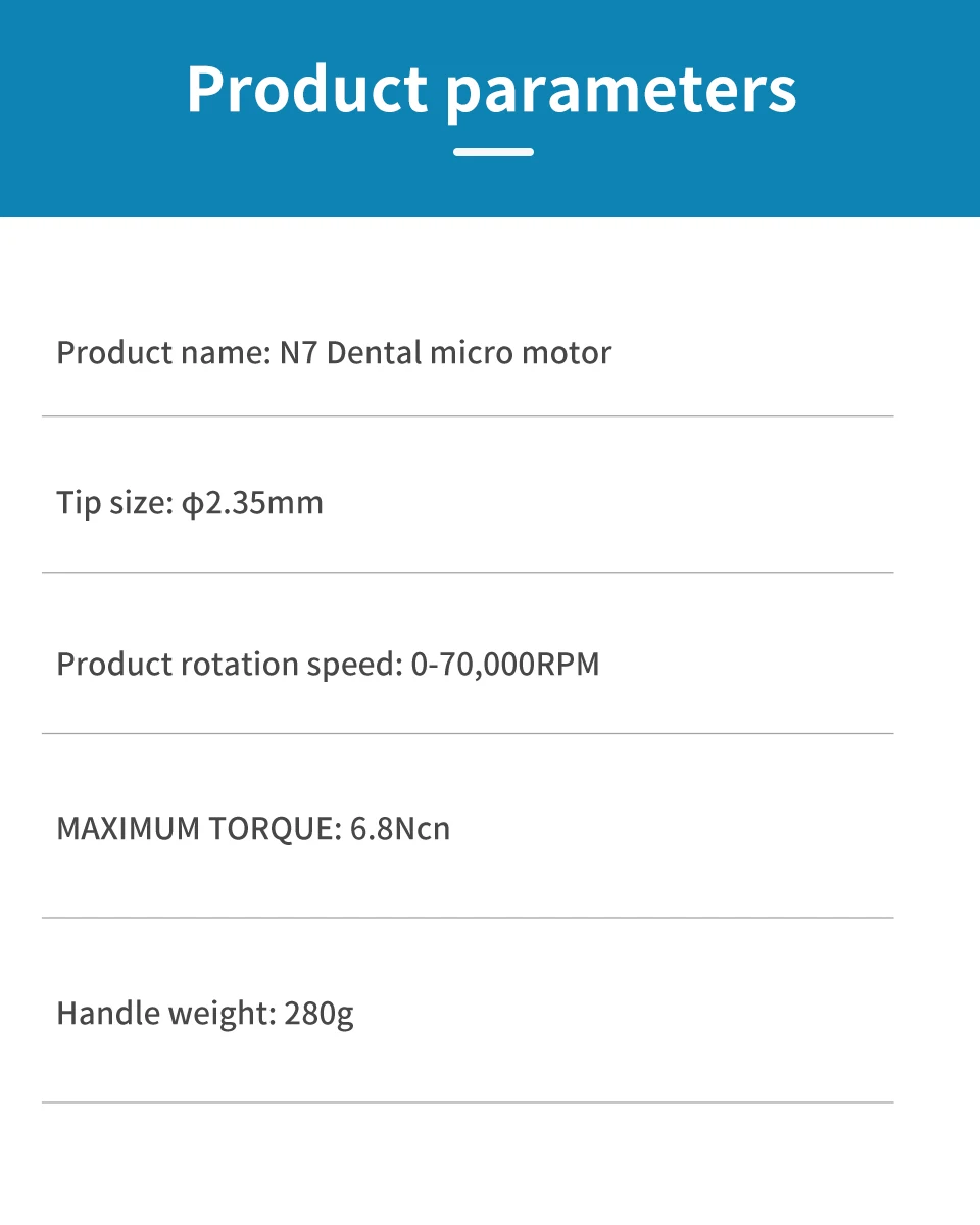Micromotore da laboratorio brushless 70000 giri/min Manipolo per lucidatura dentale Strumento per odontoiatria Micromotore_voghion.com