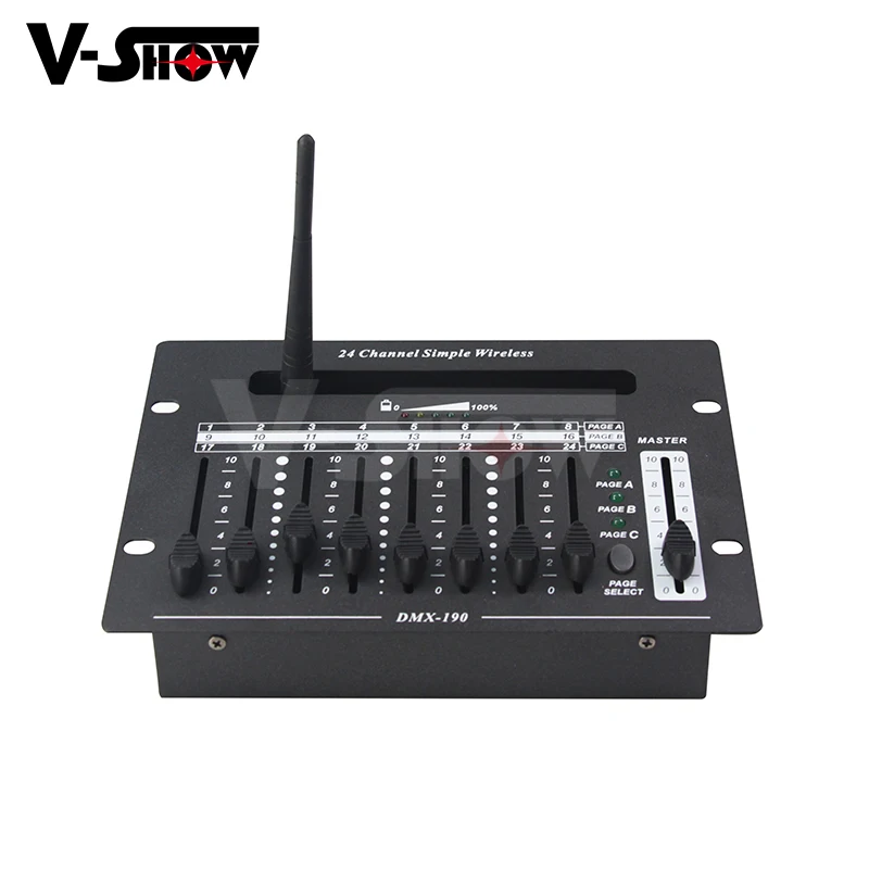 shipping from Euro 24 channel Battery wireless dmx simple controller for Dmx Light Console Dimmer Controller 2020 new dmx controller 32 channel simple dmx controller stage lighting control dj dmx console for led par moving spotlight