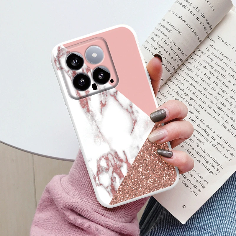 Colorful Marble Luxury Soft Shockproof Phone Case with Watercolor Oil Painting Design