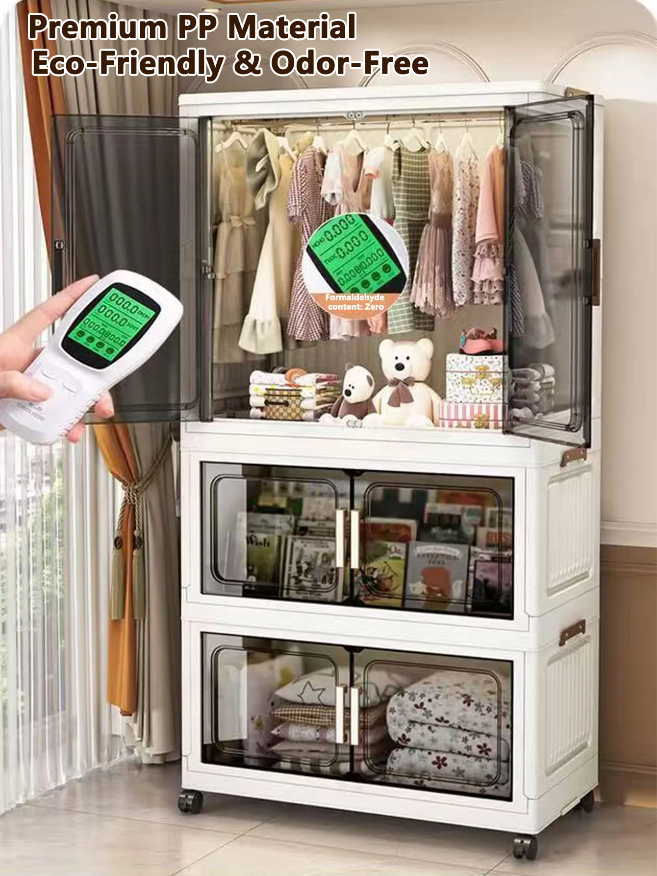 Storage Cabinet Folding Storage Box Home Living Room Toy Cabinet Storage Rack Snack Cabinet Installation Free Kitchen Storage Cabinet  Folding Storage Cabinet Organizer