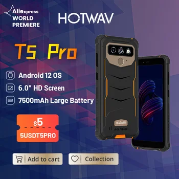 Hotwav T5 Pro 4G Rugged Smartphone Android 12 OS MTK6761 6.0 Inch Screen 4GB 32GB 7500mAh Massive Battery 13MP Main Camera 2022 1