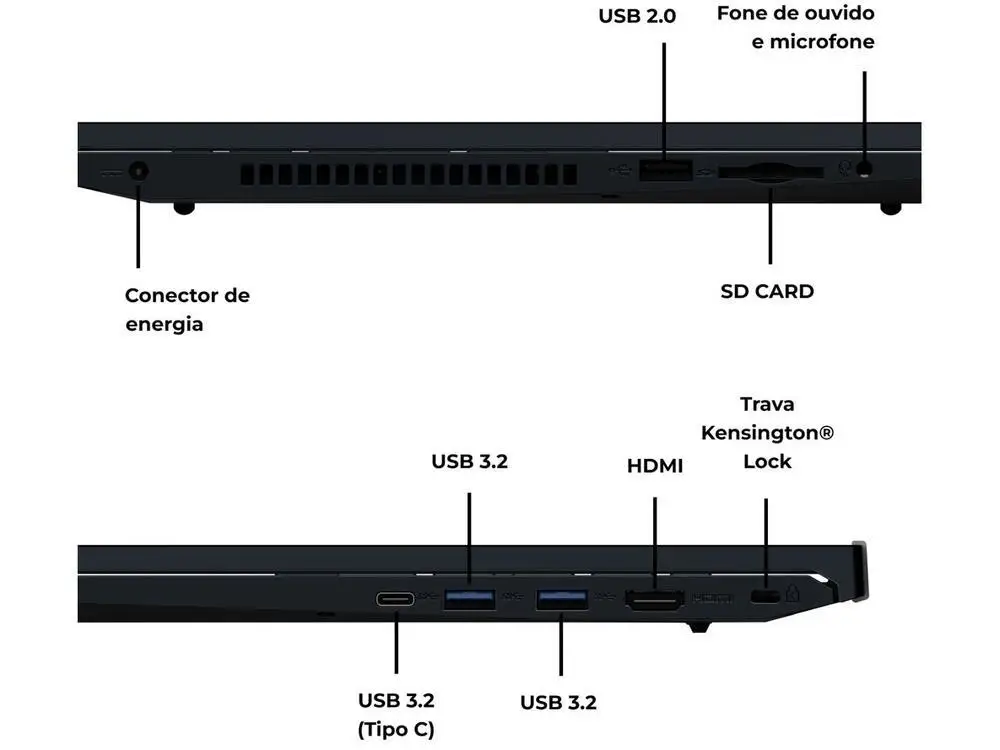 Positive Notebook Vision R15 R58256 A-15 AMD Ryzen 5 8GB RAM SSD 256GB 15,6 Full HD Windows 11 3002880 - Imagem 3
