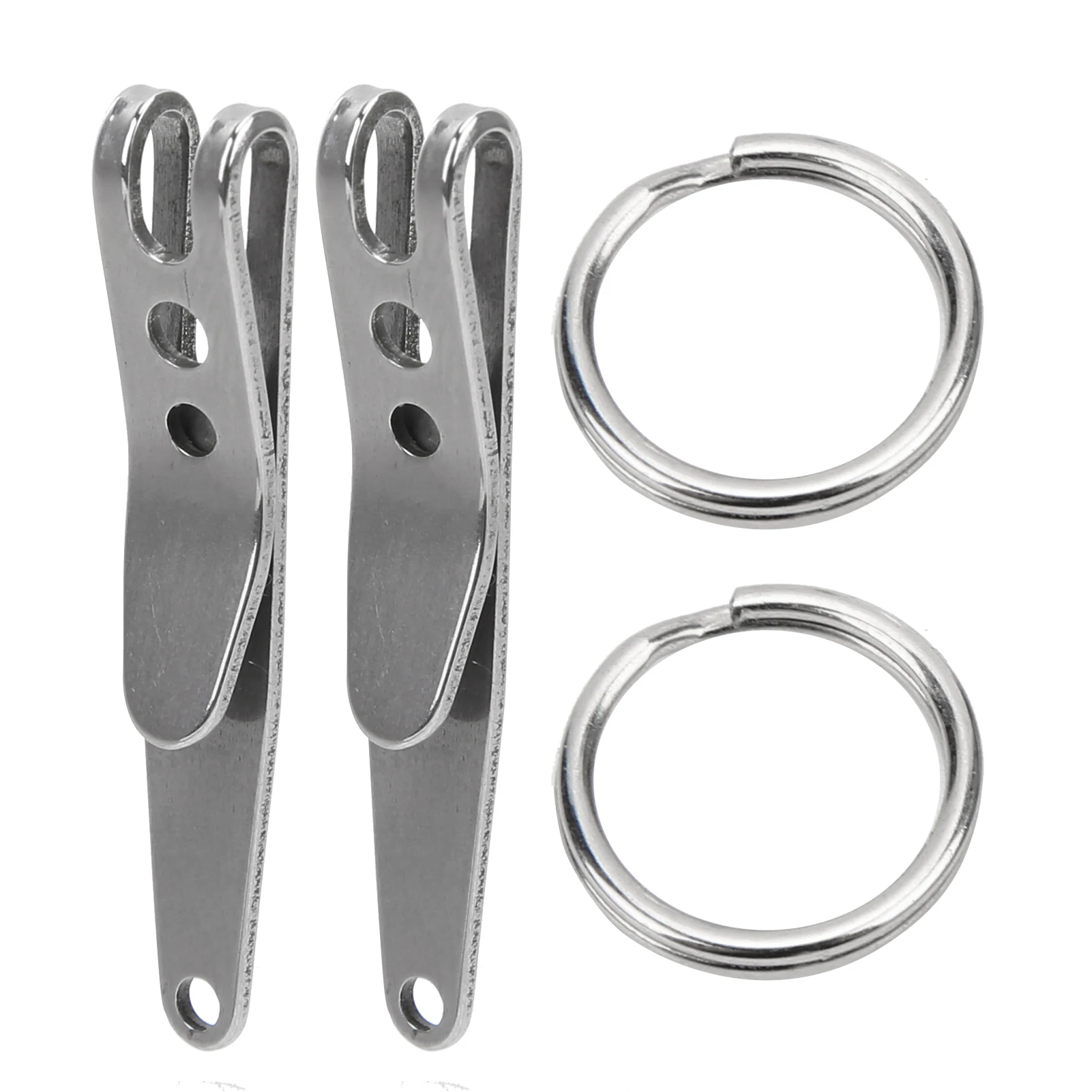 2Pcs Outdoor Belt Clip Stainless Steel Suspension Pocket Clip Key Holder Keychain Mini Suspension Pocket