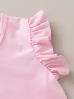 3pcs Newborn Baby T-shirts For Girls Short Sleeves Ruffle Top Soft Casual Summer Toddler Clothes Children Knitted Top Clothing 6