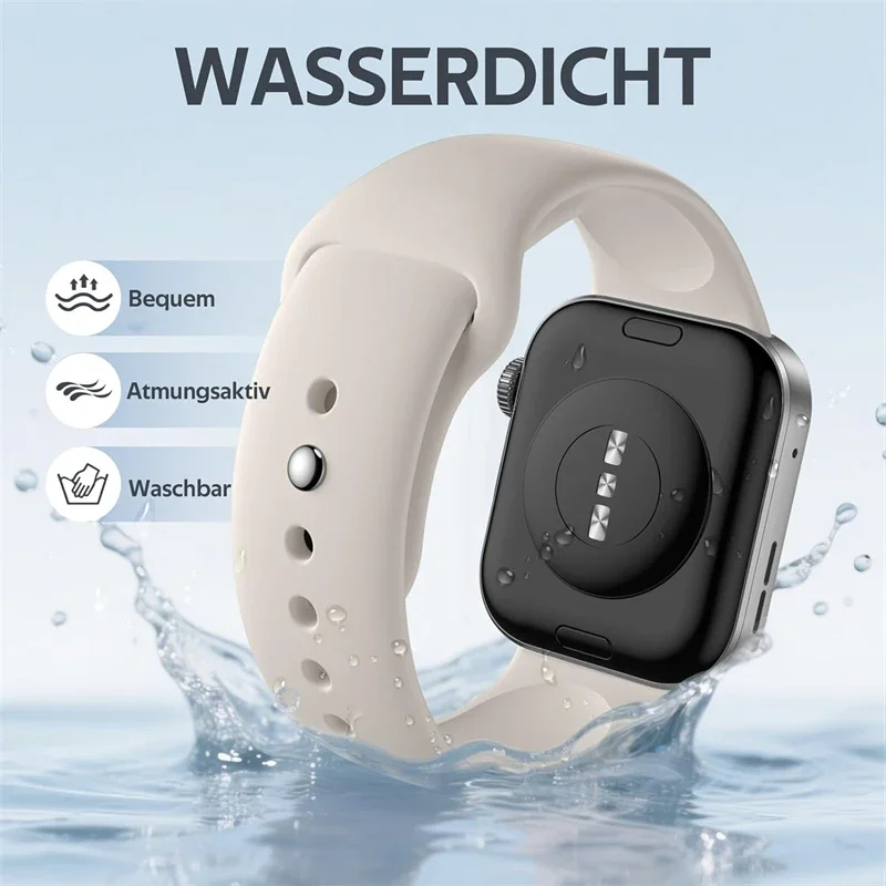 Silicone Sport Replacement Strap - Adjustable Smartwatch Bracelet