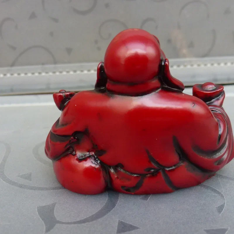 Resin Laughing Buddha Maitreya Buddha Statue Fengshui Figurine Craft Ornament Home Decoration