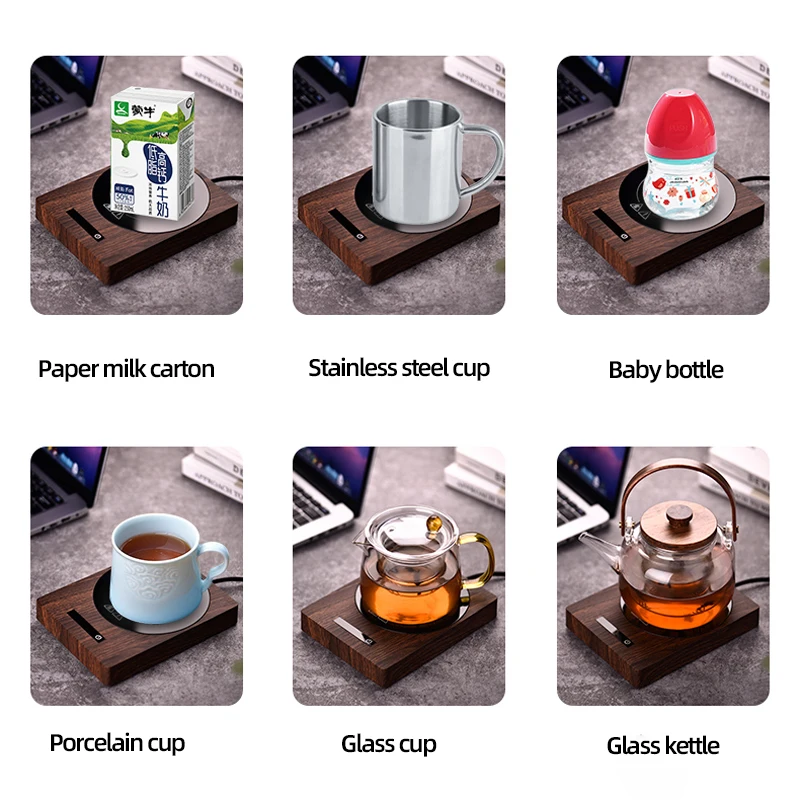 100°C Cup Heater Mug Warmer Hot Tea Maker 5 Gear Warmer Coaster 200W Heating Pad Electric Hot Plate For Milk Tea Water 220V 5