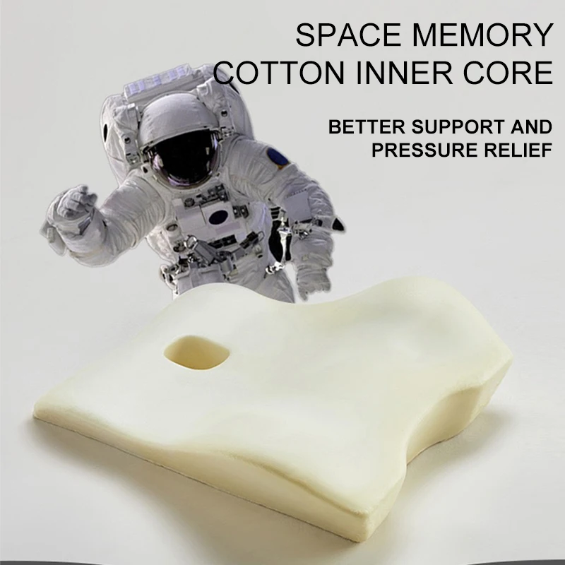 Office Waist Pillow Ergonomic Lumbar Support Memory Cotton 4D Curved Waist Pad Car Waist Rest Office Waist Pillow Ergonomic Lumb 5