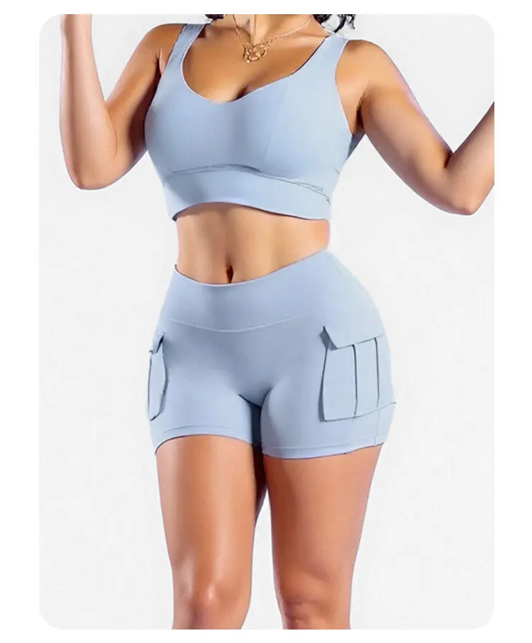 Ensemble Yoga Femme 2 Pièces : Brassière & Short
