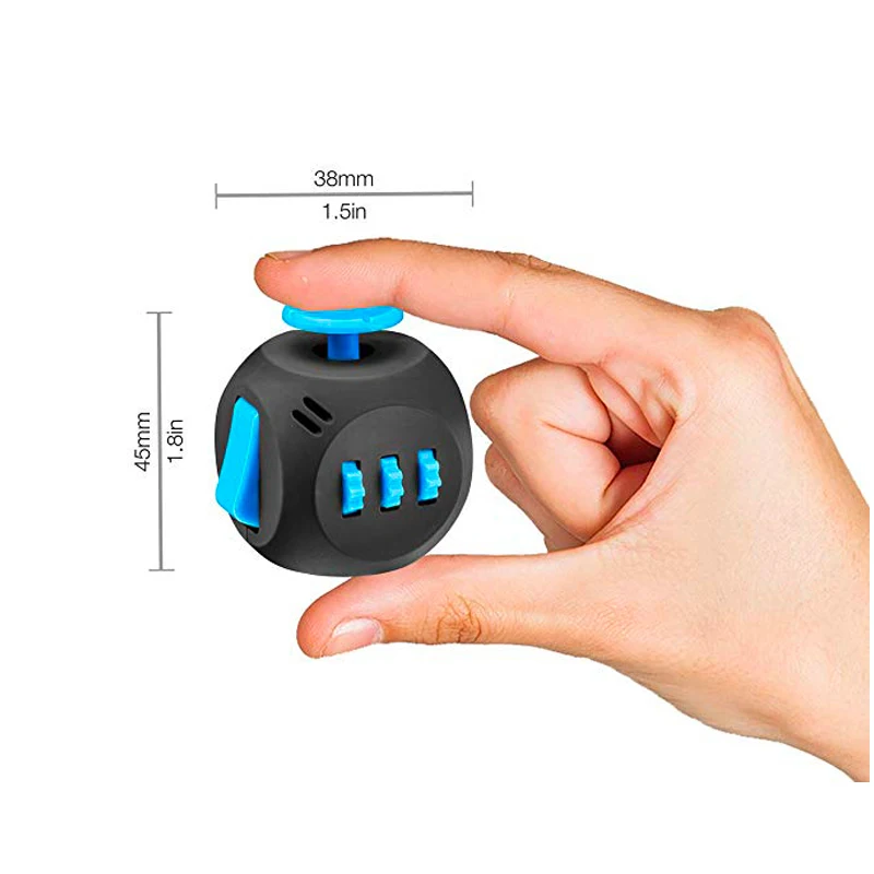 Fidget Cube Toys, 6-stronna kostka antystresowa Magic Cube dla dzieci Dorośli Autyzm ADHD OCD Łagodzenie lęku Focus, EDC Zabawki sensoryczne na rękę