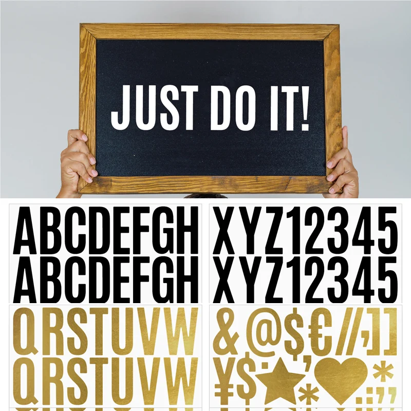 Letter Stickers 6 Sheets Big 2.5 Inch Letter Stickers 100 Pcs Alphabet Letter Stickers Mailbox Bulletin Board Decor